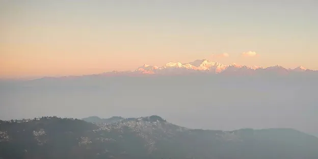 Sleeping Buddha view from Tiger Hill, Darjeeling