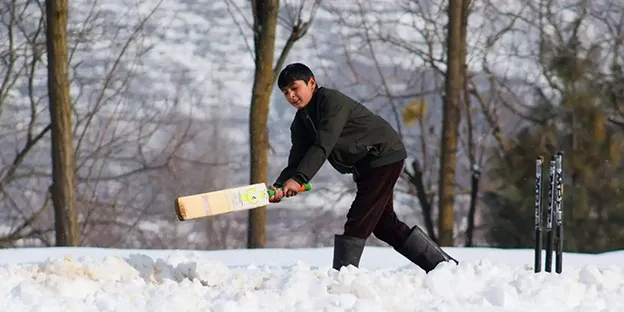 Snow Cricket Tournament in Gulmarg