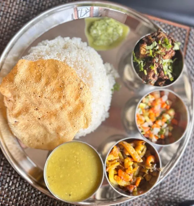 Khasi Thali at Kiva Homestay Meghalaya